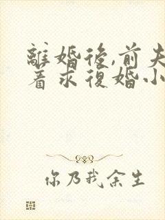 离婚后,前夫哭着求复婚小说全文阅读免费