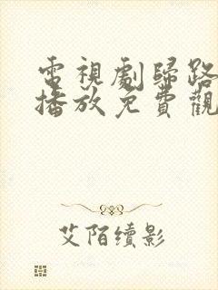 电视剧归路在线播放免费观看全集