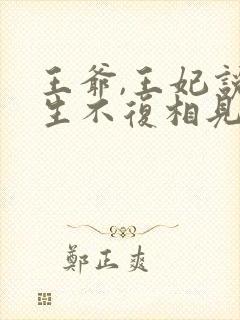 王爷,王妃说此生不复相见免费阅读无弹窗