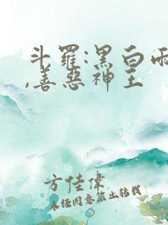 斗罗:黑白雨浩,善恶神王