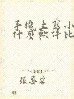 手机上写小说用什么软件比较好