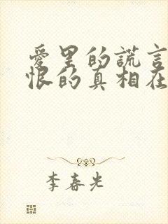 爱里的谎言,仇恨的真相在线看