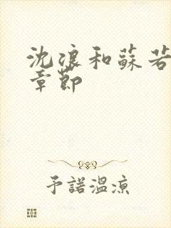 沈浪和苏若雪全章节