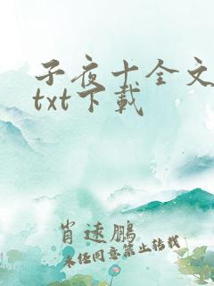 子夜十全文番外txt下载