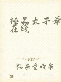 极品太子爷小说在线