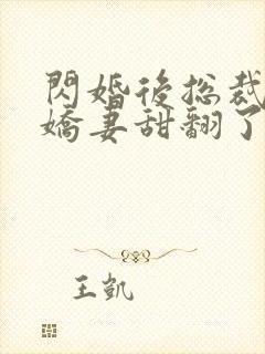 闪婚后总裁农村娇妻甜翻了