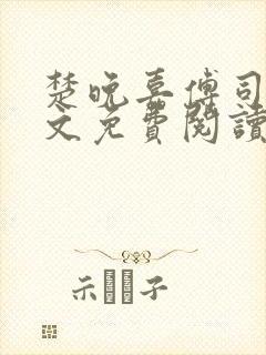 楚晚嘉傅司年全文免费阅读最新章节