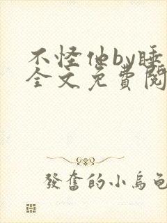 不怪他by睡芒全文免费阅读