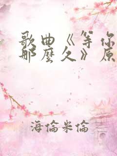 歌曲《等你等了那么久》原唱