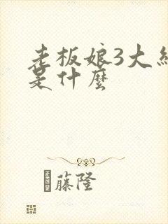 老板娘3大结局是什么