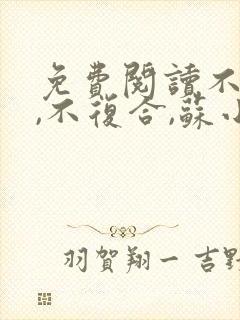 免费阅读不原谅,不复合,苏小姐独美