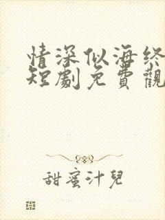 情深似海终成空短剧免费观看大结局