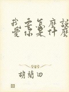 我要怎么说我不爱你是什么歌