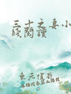 三十之妻小说在线阅读