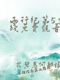 西行纪第5季在线免费观看