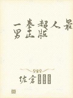 一拳超人最强之男正版