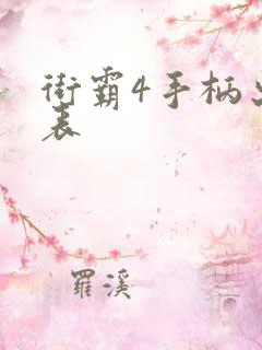 街霸4手柄出招表