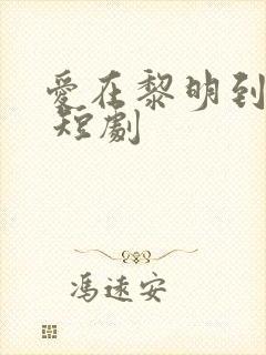 爱在黎明到来前 短剧