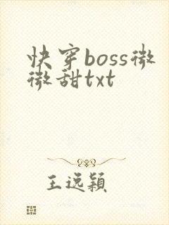 快穿boss微微甜txt