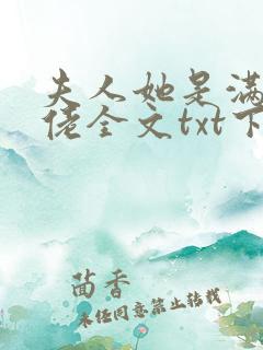 夫人她是满级大佬全文txt下载