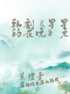 韩剧《星星闪耀的夜晚》免费观看