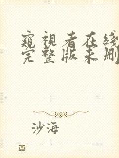 窥视者在线观看完整版未删减电影