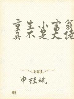 重生小富翁之我真不是大佬