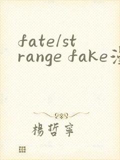 fate/strange fake漫画全集免费观看高清