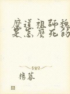 魔道祖师魏无羡是怎么死的