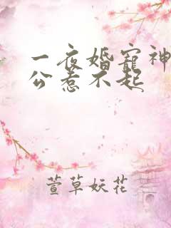 一夜婚宠神秘老公惹不起