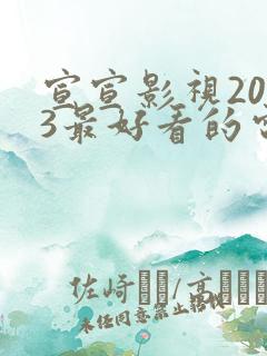 宣宣影视2023最好看的电视剧