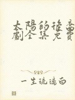 太阳的后裔电视剧全集免费观看