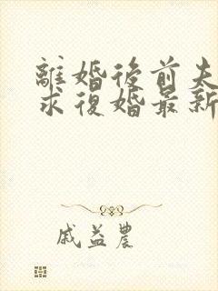 离婚后前夫哭着求复婚最新篇章