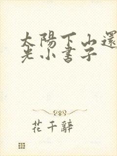 太阳下山还有月光小书子