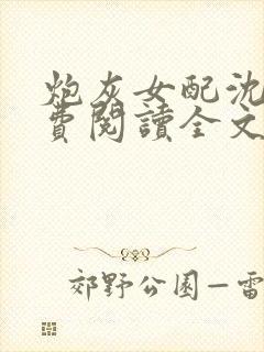 炮灰女配沈盈免费阅读全文