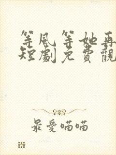 等风等她再回头短剧免费观看大结局