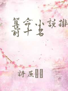 算命小说排行榜前十名
