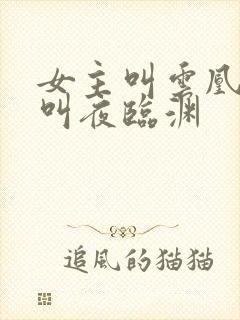 女主叫云凰男主叫夜临渊