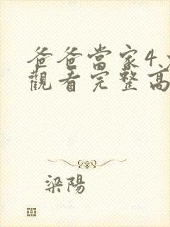 爸爸当家4免费观看完整高清