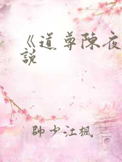 《道尊陈夜》小说