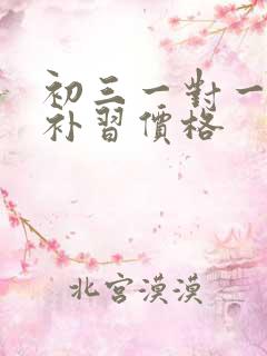 初三一对一数学补习价格