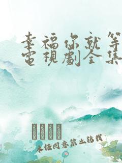 幸福你就等等我电视剧全集免费观看