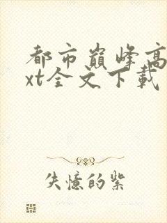 都市巅峰高手txt全文下载