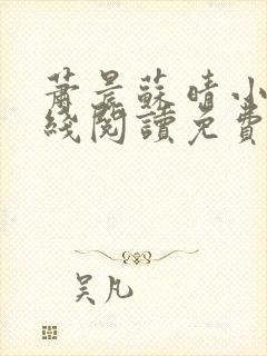 萧晨苏晴小说在线阅读免费