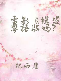 电影《缉盗》有粤语版吗?