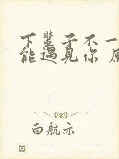 下辈子不一定还能遇见你 原唱