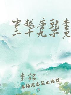 穿越唐朝李凡皇二十九子免费阅读