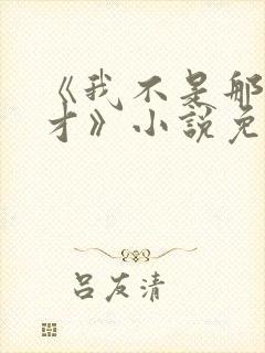 《我不是那种人才》小说免费阅读