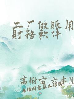 工厂做账用什么财务软件