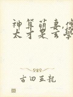 神算萌妻,傅太太才是玄学真大佬